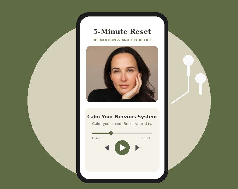 Calm Your Nervous System, free 5-minute audio on a phone